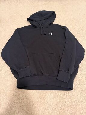 Under Armour Black Pullover Hoodie with Small White Logo